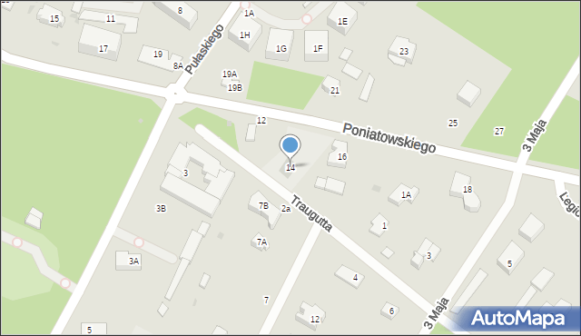 Otwock, Księcia Józefa Poniatowskiego, 14, mapa Otwock