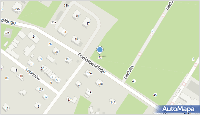 Otwock, Księcia Józefa Poniatowskiego, 41, mapa Otwock