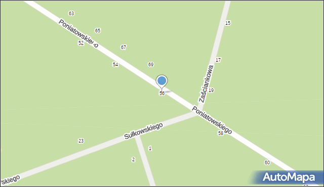 Otwock, Księcia Józefa Poniatowskiego, 56, mapa Otwock