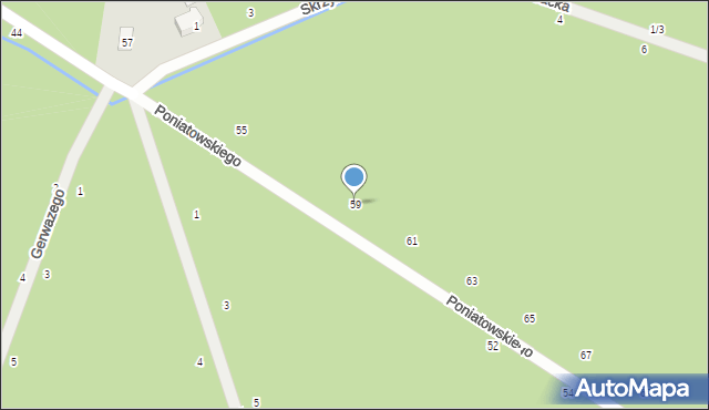 Otwock, Księcia Józefa Poniatowskiego, 59, mapa Otwock