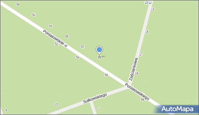 Otwock, Księcia Józefa Poniatowskiego, 69, mapa Otwock