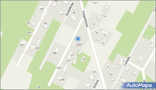 Owczarnia, Książenicka, 102b, mapa Owczarnia