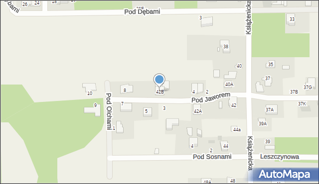 Owczarnia, Książenicka, 42B, mapa Owczarnia