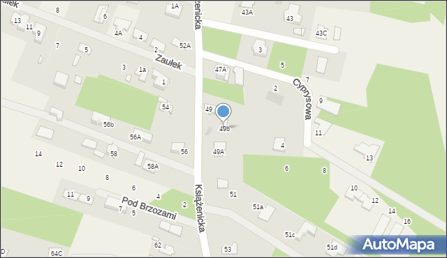 Owczarnia, Książenicka, 49b, mapa Owczarnia