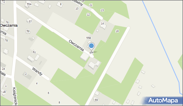 Owczarnia, Książenicka, 57f, mapa Owczarnia