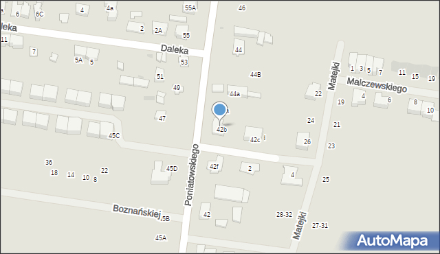 Ożarów Mazowiecki, Księcia Józefa Poniatowskiego, 42e, mapa Ożarów Mazowiecki