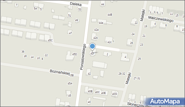 Ożarów Mazowiecki, Księcia Józefa Poniatowskiego, 42f, mapa Ożarów Mazowiecki