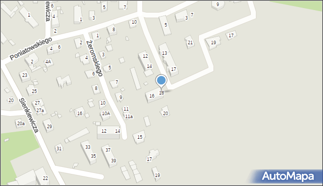 Paczków, Księcia Józefa Poniatowskiego, 18, mapa Paczków