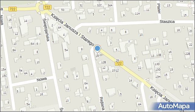 Piaseczno, Księcia Janusza I Starego, 10, mapa Piaseczno