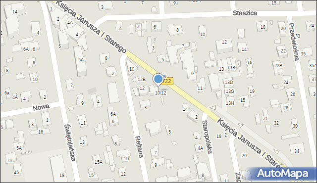 Piaseczno, Księcia Janusza I Starego, 12a, mapa Piaseczno