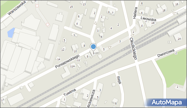 Piastów, Księcia Józefa Poniatowskiego, 7, mapa Piastów