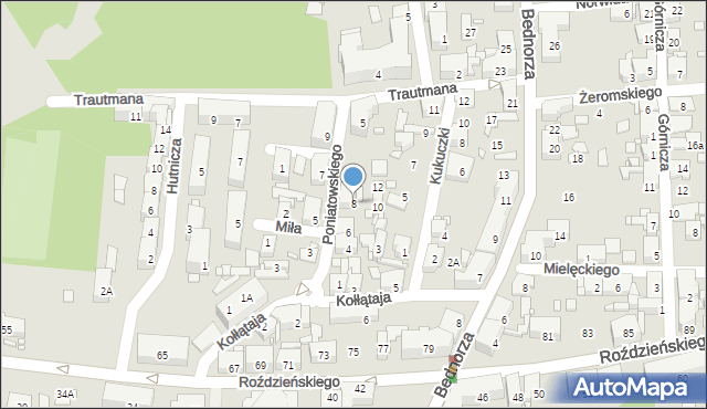 Piekary Śląskie, Księcia Józefa Poniatowskiego, 8, mapa Piekary Śląskie