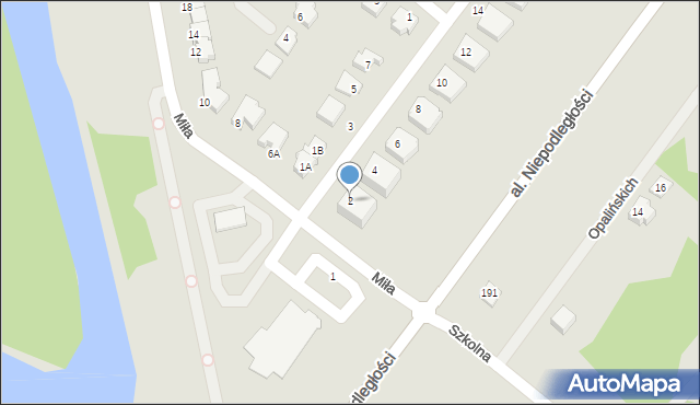 Piła, Książęca, 2, mapa Piły