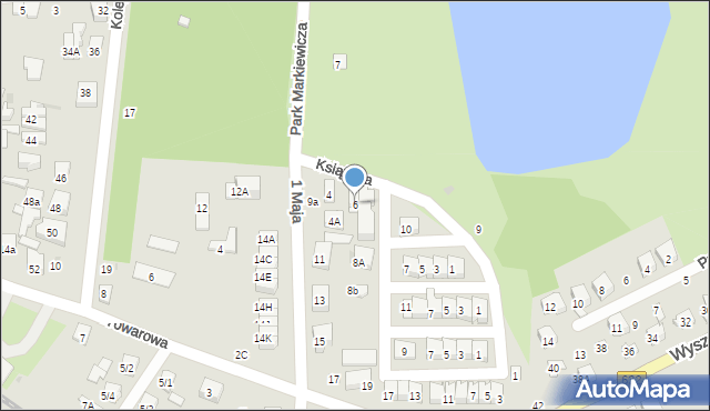 Płońsk, Książęca, 6, mapa Płońsk