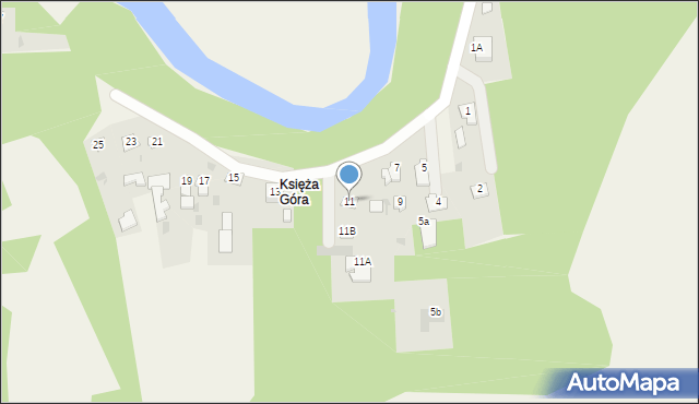 Pomiechówek, Księża Góra, 11, mapa Pomiechówek