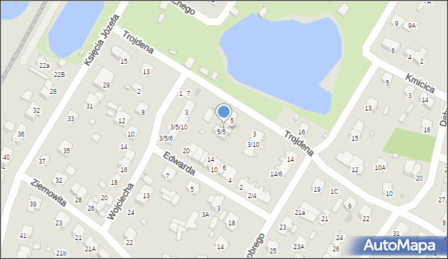 Pruszków, Księcia Trojdena, 5/4A, mapa Pruszków