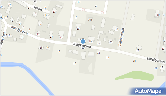 Przyłęki, Księżycowa, 12, mapa Przyłęki
