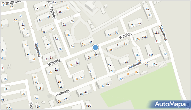 Pszów, Księcia Witolda, 6a, mapa Pszów