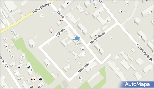 Puławy, Księżnej Izabelli, 8, mapa Puław