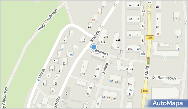 Pyrzyce, Księcia Barnima I, 3, mapa Pyrzyce