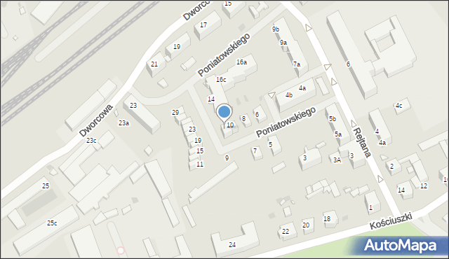 Pyrzyce, Księcia Józefa Poniatowskiego, 12, mapa Pyrzyce