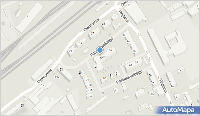 Pyrzyce, Księcia Józefa Poniatowskiego, 16c, mapa Pyrzyce