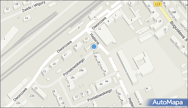 Pyrzyce, Księcia Józefa Poniatowskiego, 18, mapa Pyrzyce