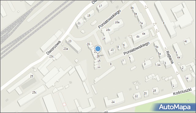 Pyrzyce, Księcia Józefa Poniatowskiego, 19, mapa Pyrzyce