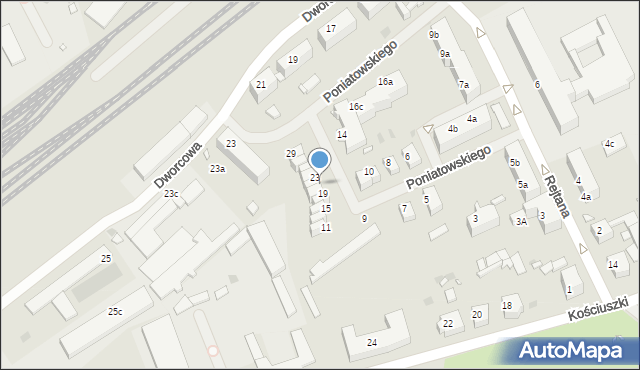 Pyrzyce, Księcia Józefa Poniatowskiego, 21, mapa Pyrzyce