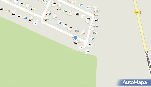 Radzionków, Księżogórska, 144, mapa Radzionków