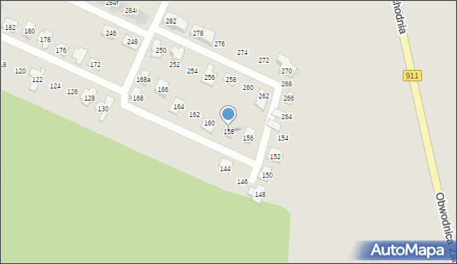 Radzionków, Księżogórska, 158, mapa Radzionków