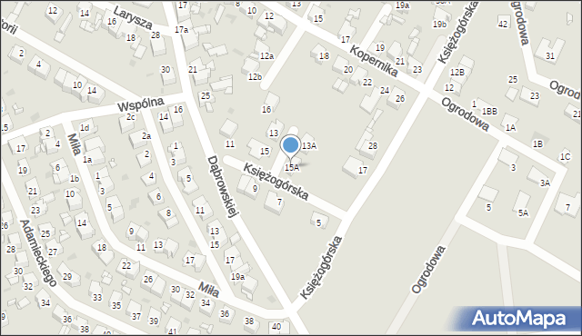 Radzionków, Księżogórska, 15A, mapa Radzionków