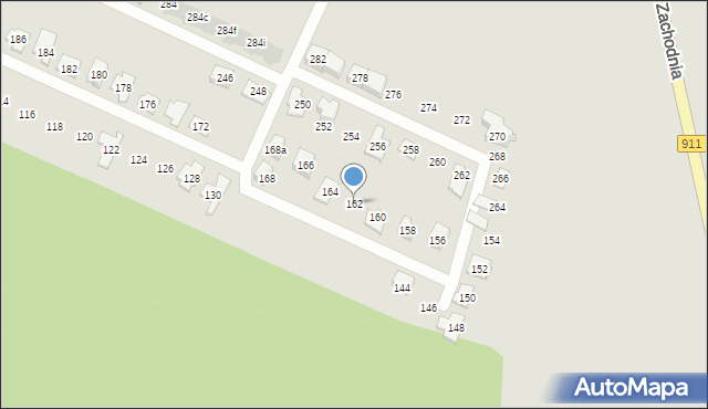 Radzionków, Księżogórska, 162, mapa Radzionków