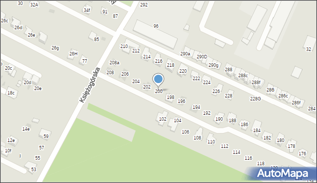 Radzionków, Księżogórska, 200, mapa Radzionków