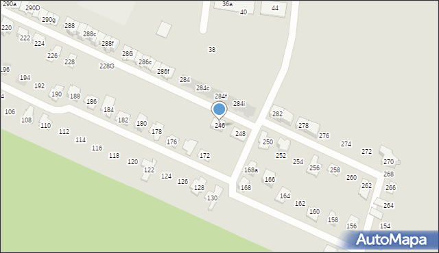 Radzionków, Księżogórska, 246, mapa Radzionków