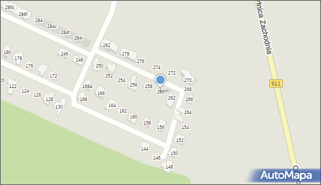 Radzionków, Księżogórska, 260, mapa Radzionków