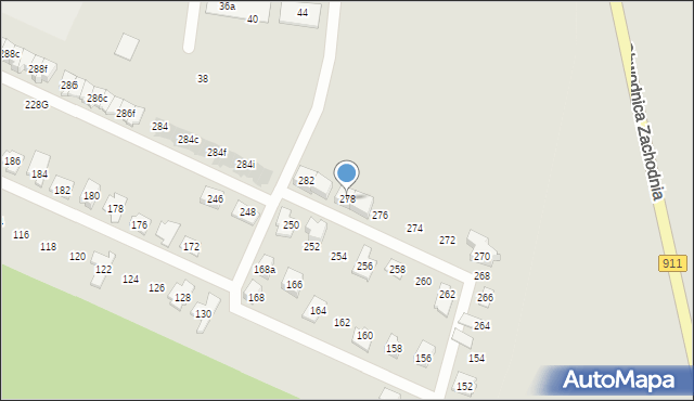 Radzionków, Księżogórska, 278, mapa Radzionków