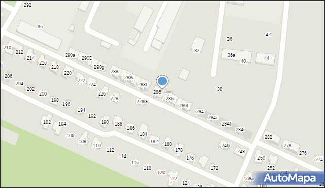 Radzionków, Księżogórska, 286a, mapa Radzionków