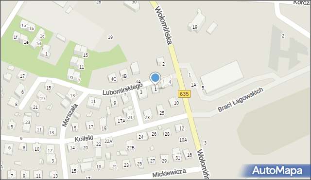 Radzymin, Księcia Lubomirskiego Edwarda, 1, mapa Radzymin