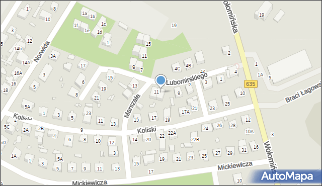 Radzymin, Księcia Lubomirskiego Edwarda, 11A, mapa Radzymin