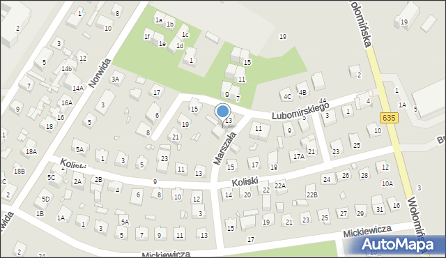 Radzymin, Księcia Lubomirskiego Edwarda, 18, mapa Radzymin