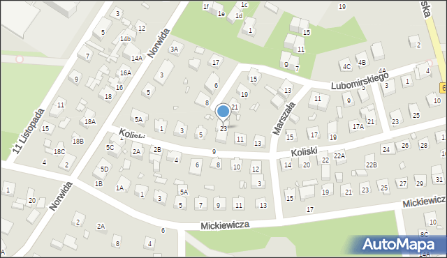 Radzymin, Księcia Lubomirskiego Edwarda, 23, mapa Radzymin