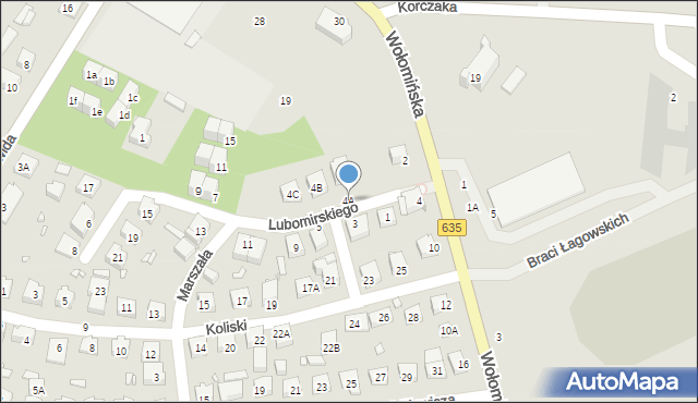 Radzymin, Księcia Lubomirskiego Edwarda, 4A, mapa Radzymin