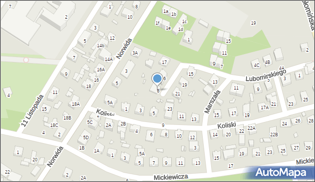 Radzymin, Księcia Lubomirskiego Edwarda, 8, mapa Radzymin