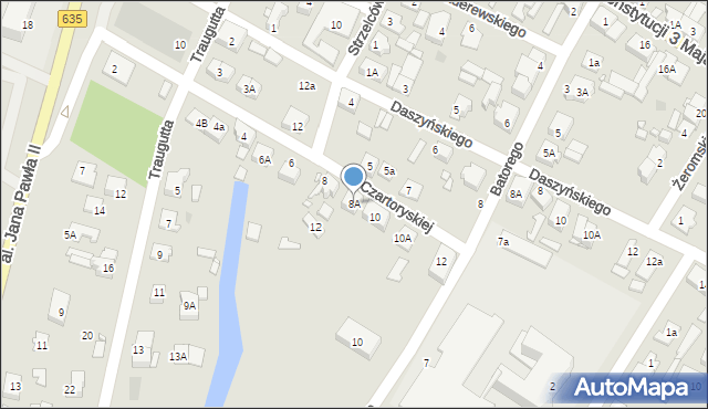 Radzymin, Księżnej Czartoryskiej Eleonory, 8A, mapa Radzymin