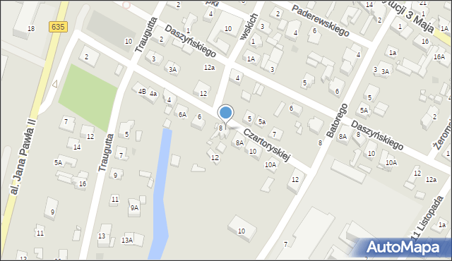 Radzymin, Księżnej Czartoryskiej Eleonory, 8b, mapa Radzymin