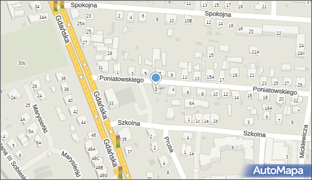 Reda, Księcia Józefa Poniatowskiego, 2, mapa Reda