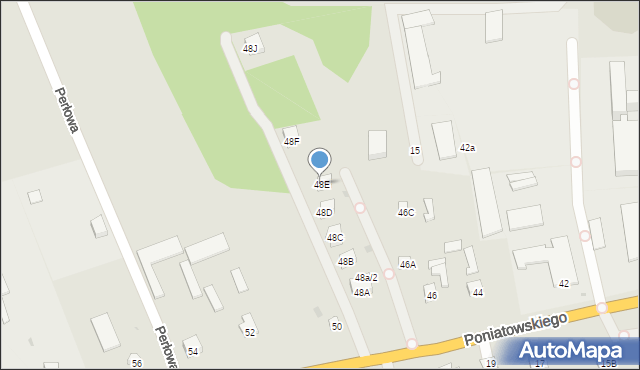 Różan, Księcia Józefa Poniatowskiego, 48E, mapa Różan