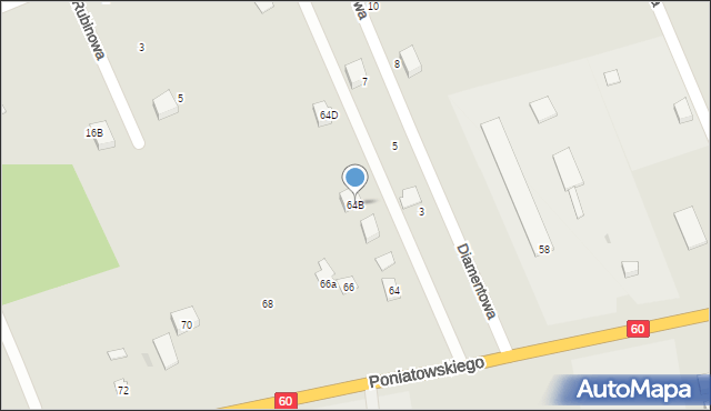 Różan, Księcia Józefa Poniatowskiego, 64B, mapa Różan
