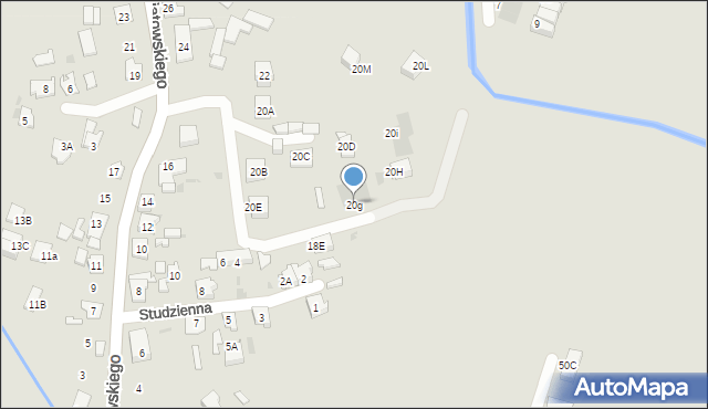 Ruda Śląska, Księcia Józefa Poniatowskiego, 20g, mapa Rudy Śląskiej